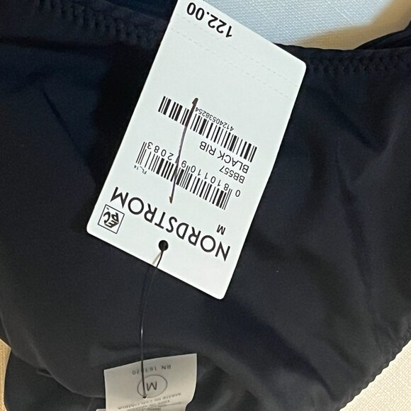 NWT Montce Paula Tie Up Bikini Bottom in Black Rib Size Medium - Picture 7 of 7